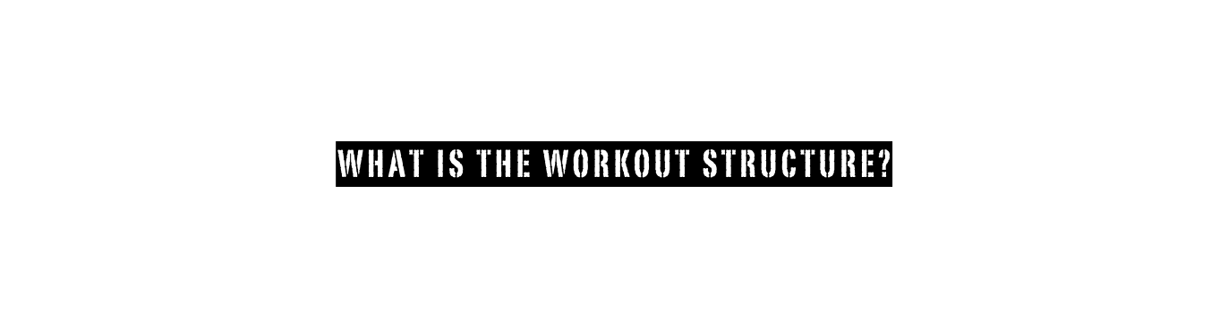 What is the workout structure